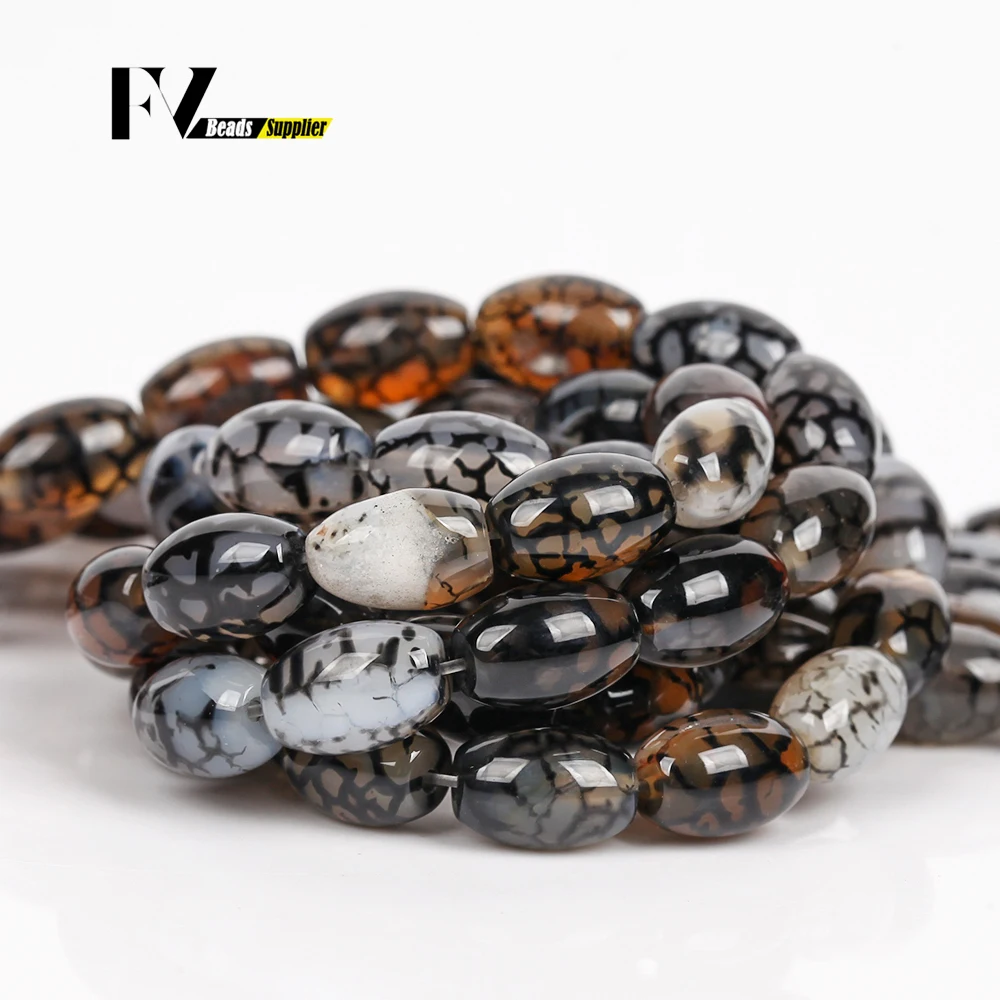 8x12 مللي متر الأحجار الطبيعية الخرز الأرز شكل أسود أحمر العقيق فضفاض الخرز لصنع المجوهرات سوار ذاتي الصنع إكسسوارات عقد يدوية الصنع