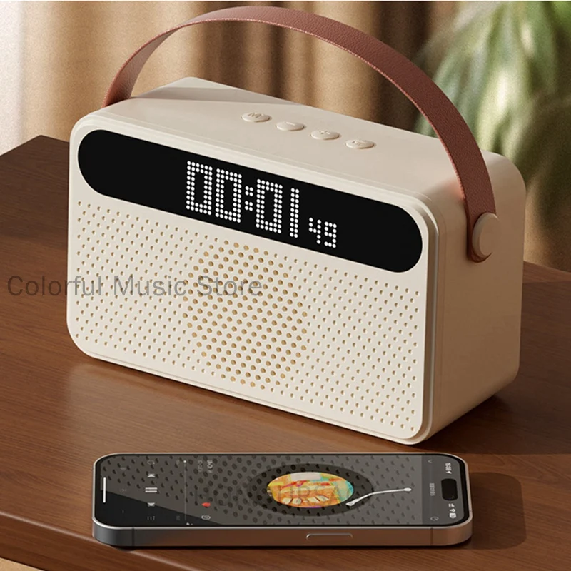 مكبر صوت بخاصية البلوتوث BT5.3 محمول مع عرض الأغاني Voicebox Home Ktv Sets يدعم USB FM TF بطاقة الصوت مضخم صوت صغير خارجي
