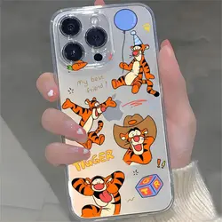 Disneys Eeyore Tigger Happy Cartoon Phone Case For iPhone 15 14 13 12 11 Pro Max XR XS MAX 78 Plus Y2K Anti Fall Cute Back Cover