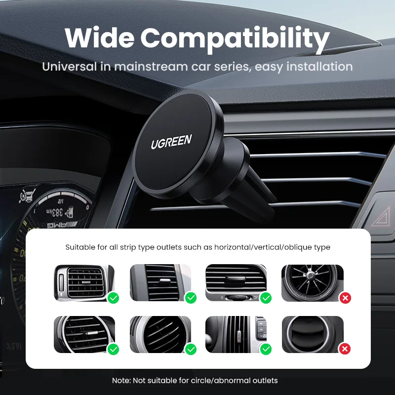 【New-in Sale】UGREEN Magnetic Car Phone Holder Universal For iPhone 16 15 14 Pro Max Xiaomi Samsung Dashboard Car Phone Stand