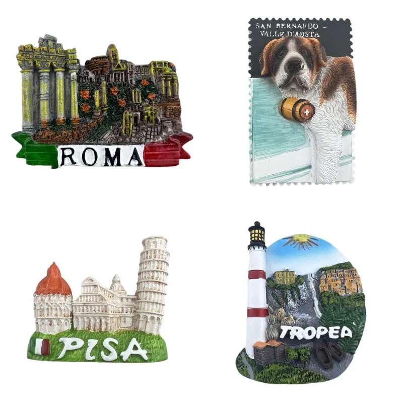 

Italy Roma Travelling Souvenirs Fridge Magnets Home Decoration Birthday Gifts Tropea Valle d'Aosta Fridge Magnetic Stickers