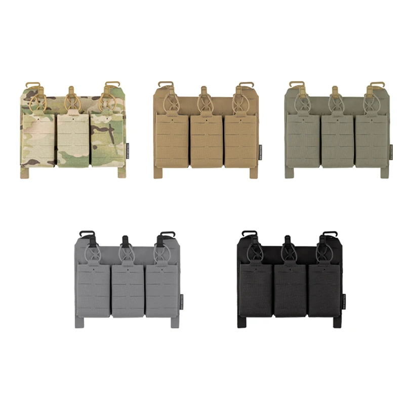 

Tactical Laser Cutting 5.56 Magazine Pouch Vest Chest Panel Expansion Conversion Triple Mag Carrier Bag Molle Pouch