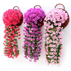 Violet Artificial Flower Wedding Party Decoration Simulation Valentine's Day Wall Hanging Basket Flower Orchid fake Flower