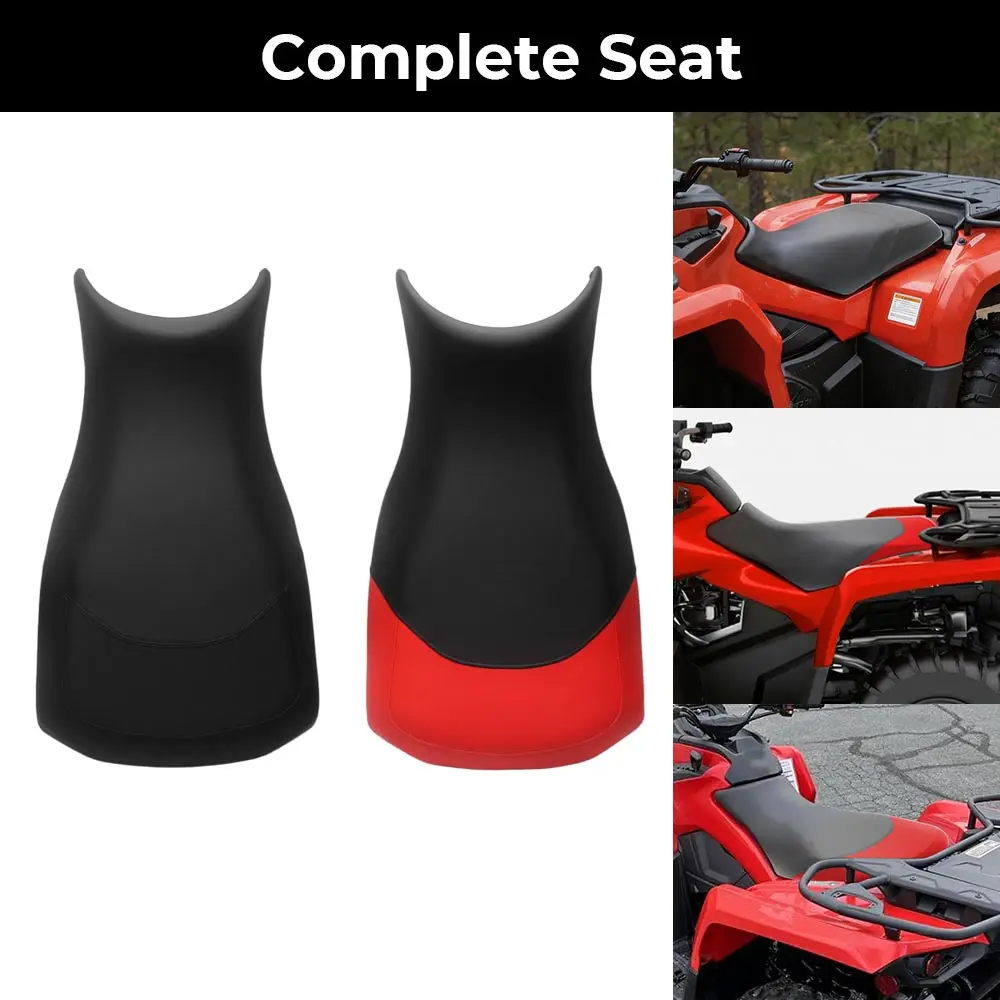 Front Complete Seat Pad Assembly ATV Accessories Black Red For Can‑Am Outlander 450/ L 450/MAX 450 2018‑2023 570/ L 570/ MAX 570