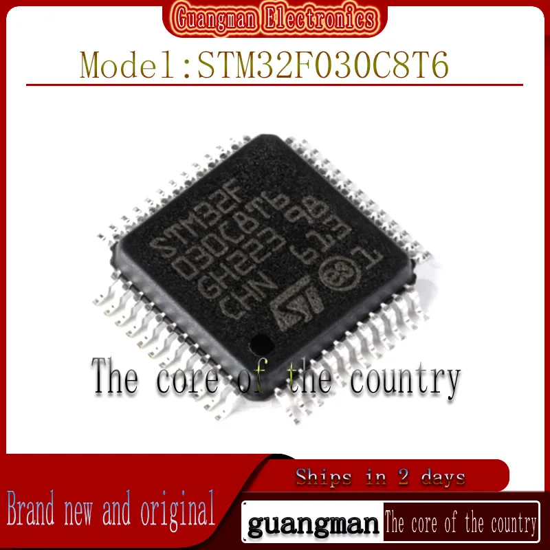 

20PCS STM32F030C8T6 Brand New Authentic LQFP-48 ARM Cortex-M0 ST/32-bit microcontroller