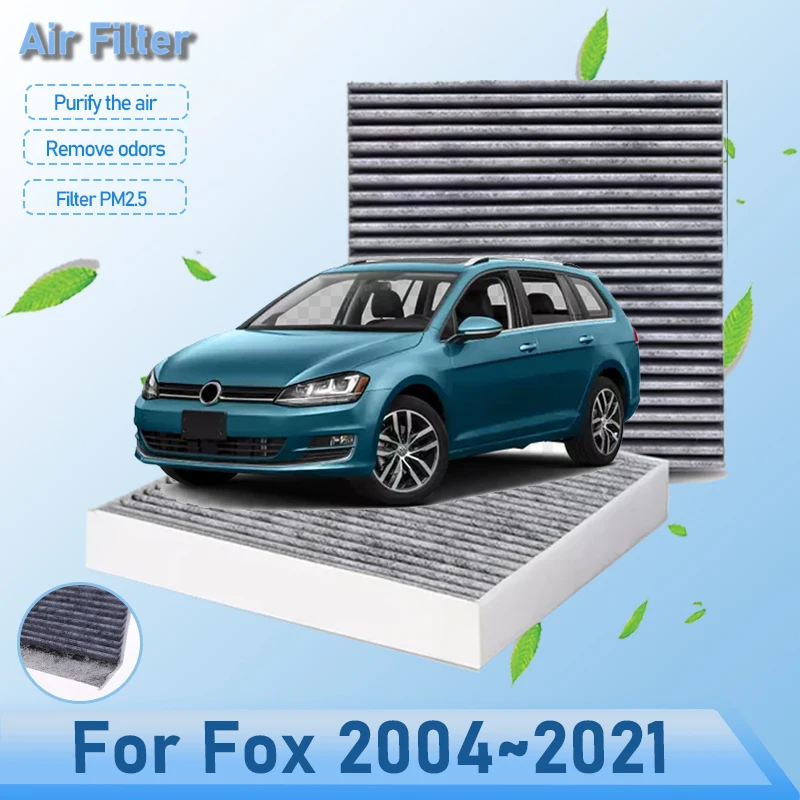 Car Cabin Filter For Volkswagen VW Fox 2004~2021 SpaceFox CrossFox SpaceCross Lupo Suran Conditioner Air Filter Auto Accessories