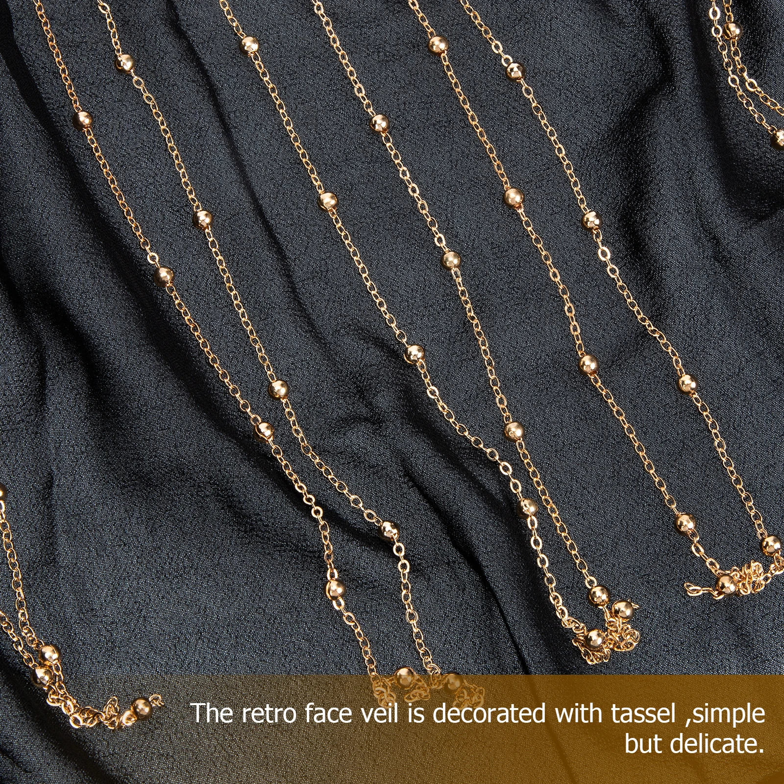 Retro Tassel Face Veil Women Beaded Sunscreen Dance Hanfu Accessory Vintage Clothing Props One Size Fits All Girls