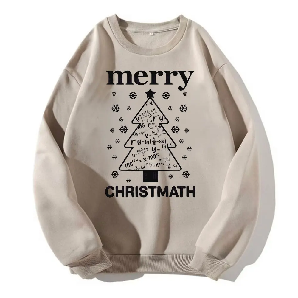 New in Hoodies & Sweatshirts  Merry Christmath Math Christmas Tree Xmas Mathematics Christmas Funny Winter Long Sleeve  Y2k Tops