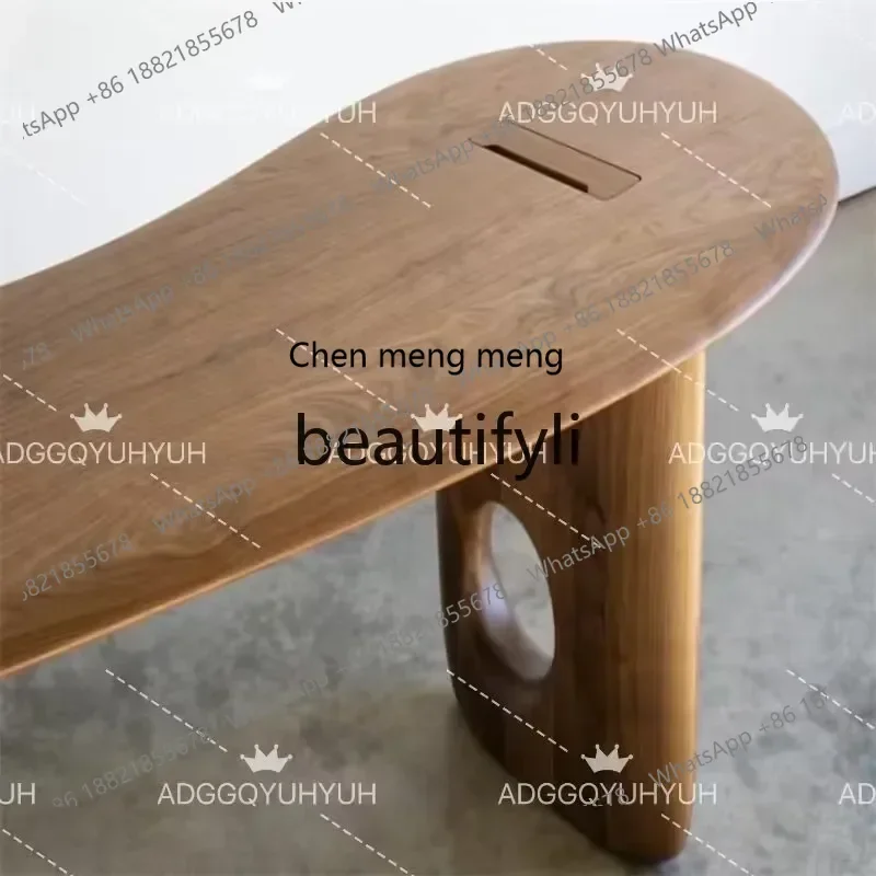 k182zx1Medieval solid wood workbench Modern wabi sabi porch table Negotiate art modeling desk Living room curved computer desk