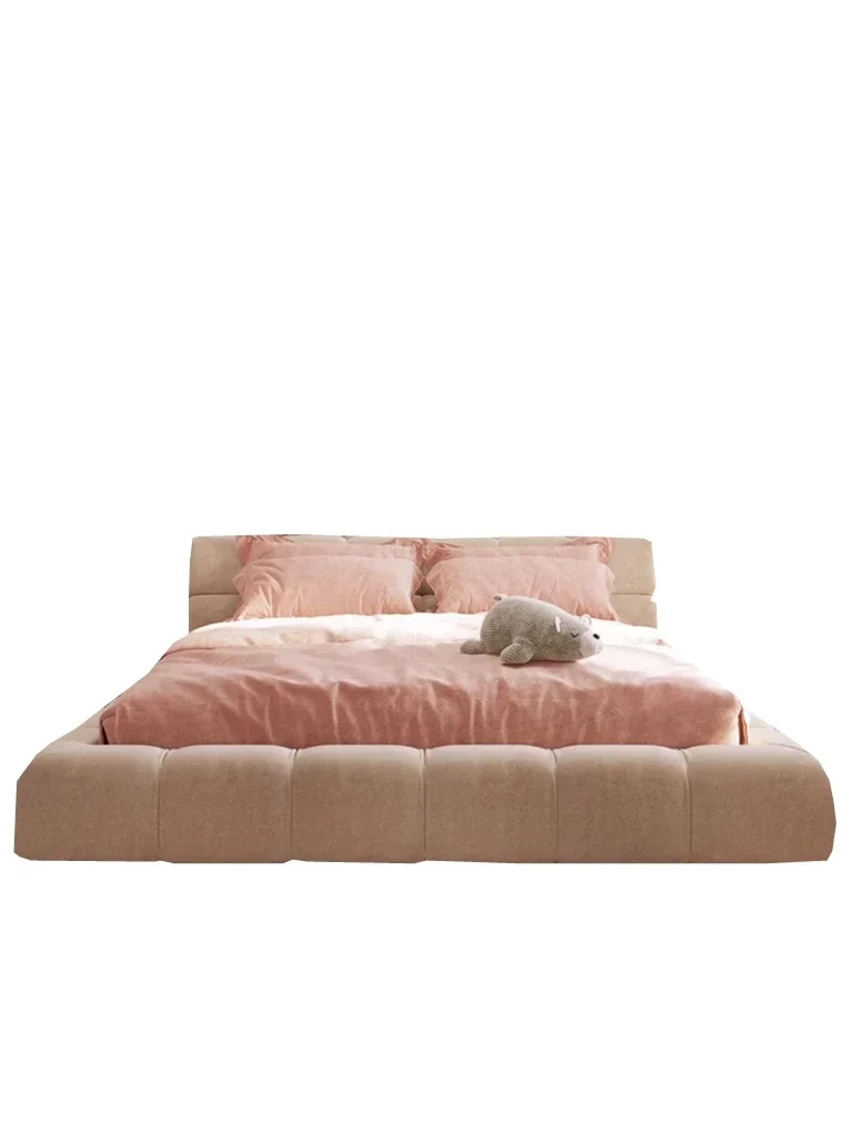 

Кремовая кровать-сетка Red Cloud Puff, женская, 1.8м, из технологичной ткани, легкая роскошь и простота, современный дизайн