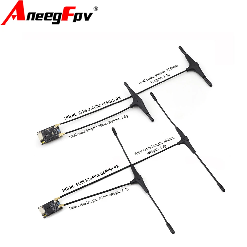 

HGLRC ELRS GEMINI RX 2.4G/915Mhz Dual Receiver for RC Airplane FPV Long Range Drone
