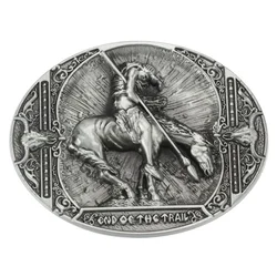 Warrior HORSE MAN Belt Buckle Smooth Personality Handmade Smooth Components 3D ALLOY Decorative METAL Waistband