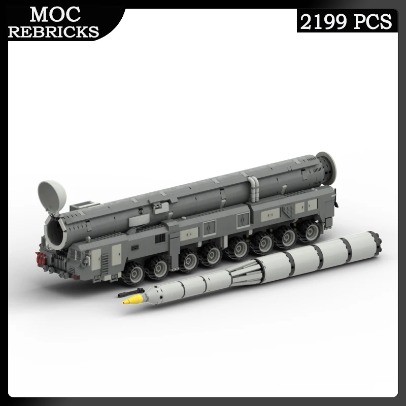 

Military Weapons Russia RT-2PM2 Topol-M | ICBM Launcherr Personnel Carrier MOC Building Block Toy Bricks Childrens XMAS Gifts