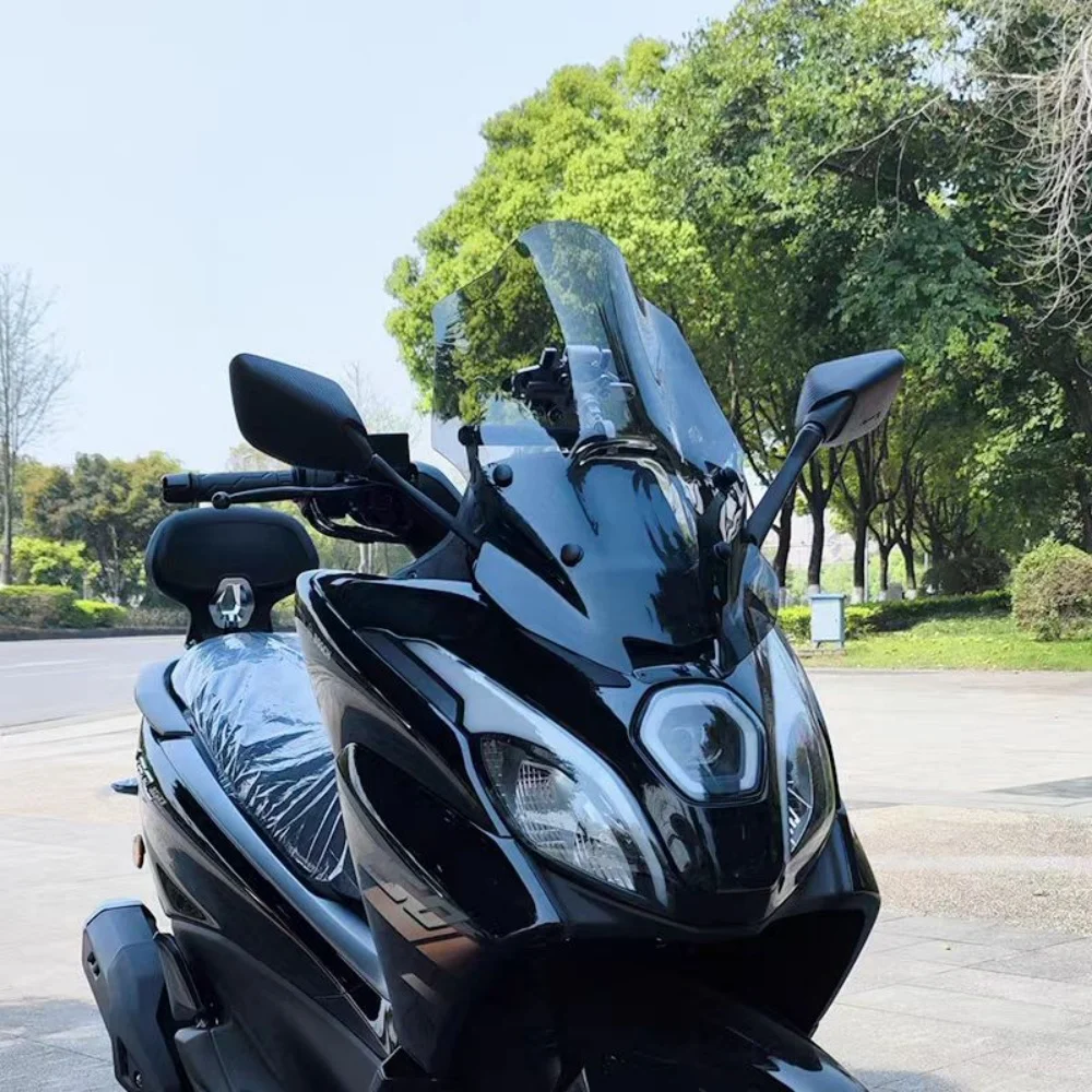 For Haojue UFR150 modification: heightened windshield, forward-moved rearview mirror with crossbar, UFR shield windshield.