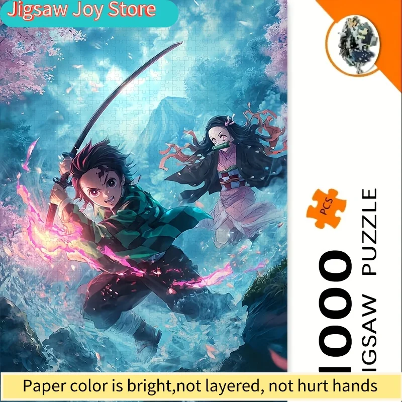 

A s Adult Jigsaw Puzzle with a Frameless Design, Featuring Vibrant Anime Characters. Perfect for Bedroom, Living Room, or Hall