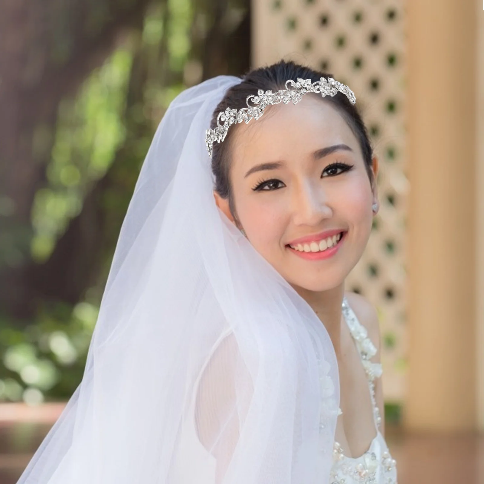 Rhinestone Headband For Women Wedding Tiara Bridal Headdress Hair Accessory Wedding Crown Prop Tiara Elegant Bride