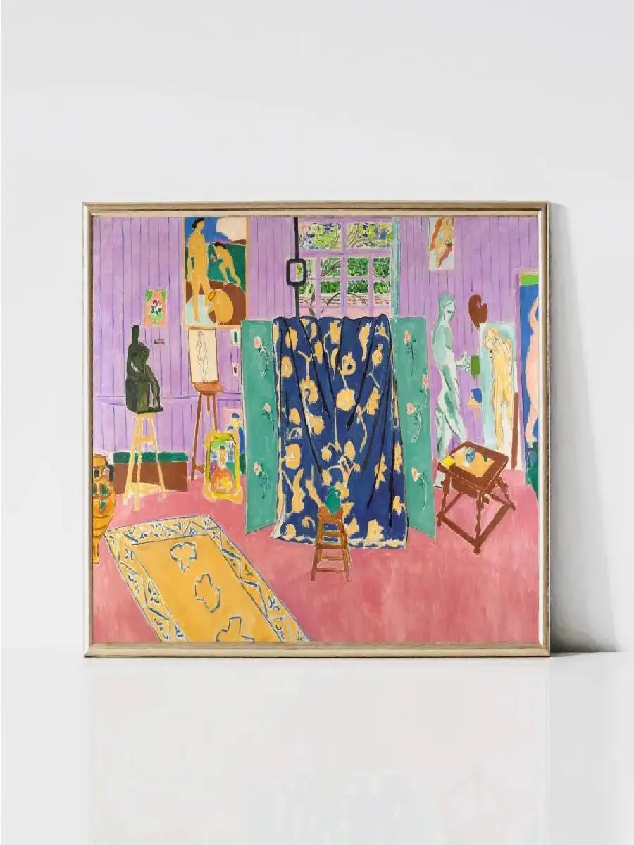1PC frameless decorative art print,Henri Matisse Colorful Landscape Canvas Print  Modern Wall Art for Living Room Bedroom  Decor