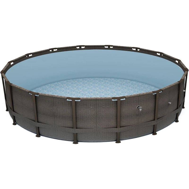 14’ x 42” Round Above Ground Outdoor Backyard Swimming Pool Set with 1,000 GPH Filter Pump, Ladder, and Pool Cover