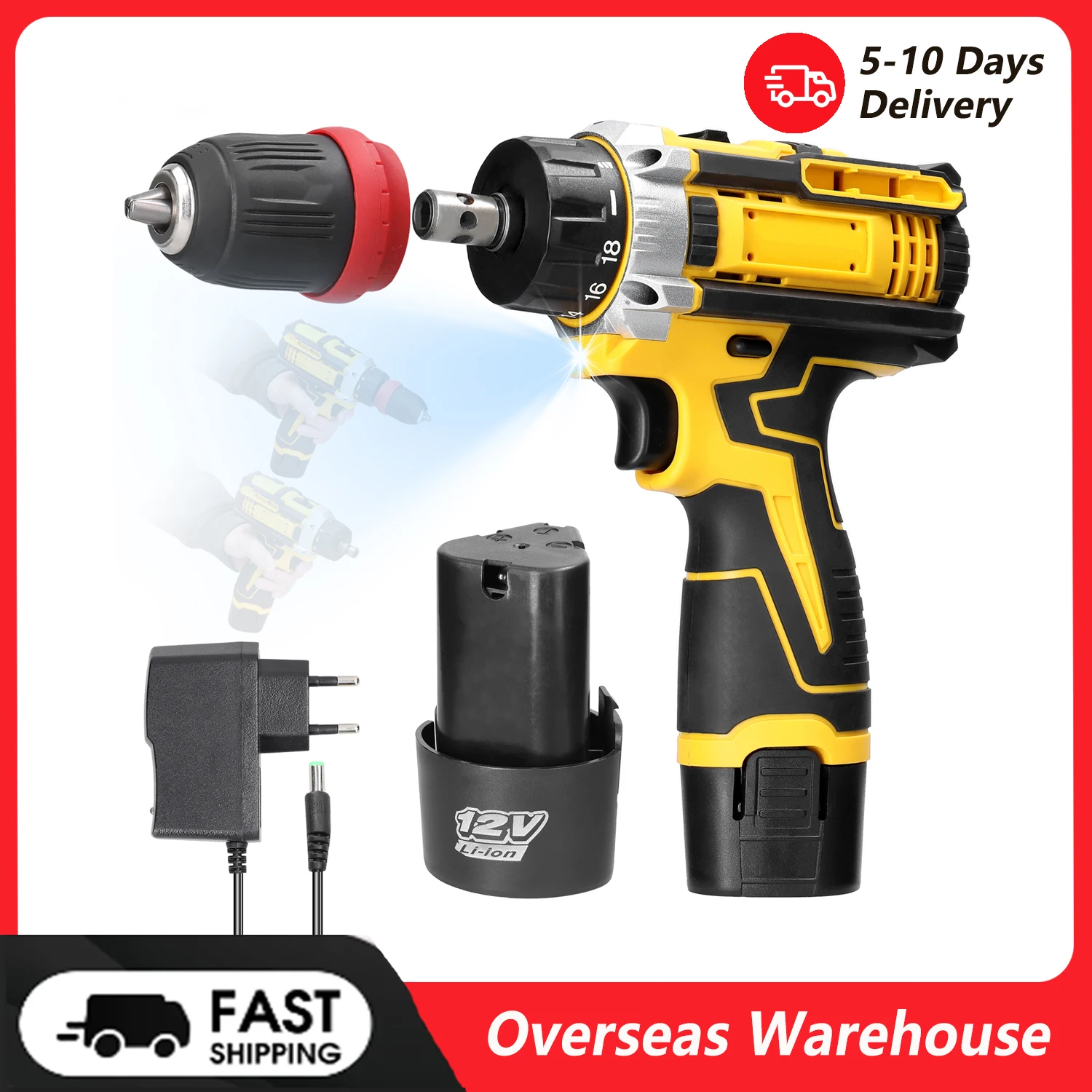 12 V 2in1 Lithium Drill Electric Screwdriver Power Tool Brushed Motor Practical Screw Driver for Home Appliances Furniture