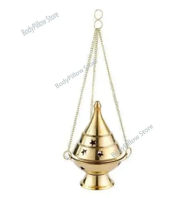 

New Plant Pattern Hanging Pure Copper Incense Tower Resin Altar Decoration