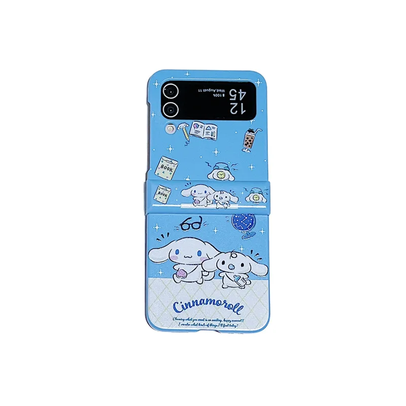 Sanrio Kawaii Anime Hello Kitty Cinnamoroll Foldable Phone Case Galaxy Zflip 3 4 Cute Kuromi Cartoon Samsung Shell Toys for Girl