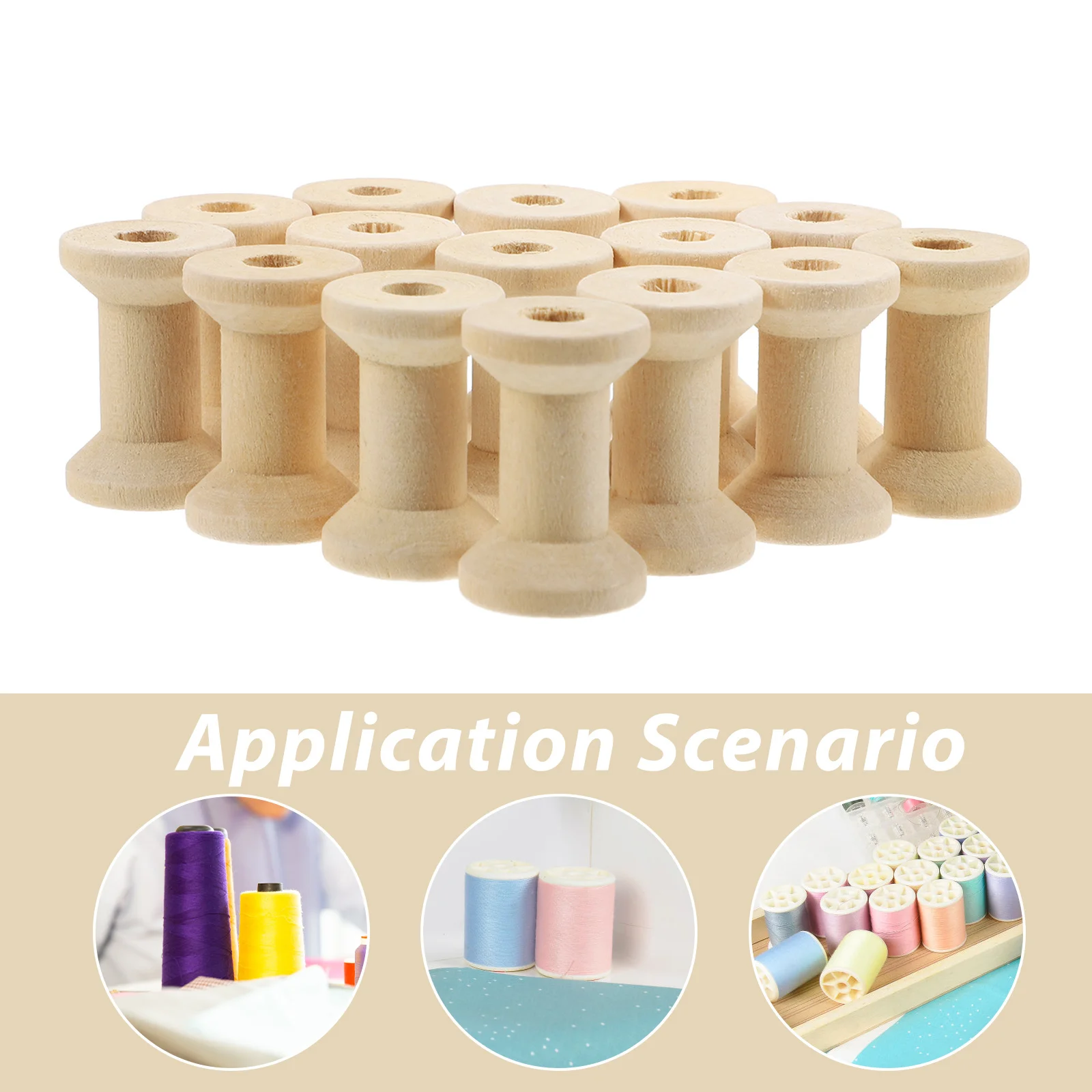 100 قطعة بكرة خشبية بكرات موضوع فارغة للحرف اليدوية الغزل الخياطة حامل التطريز لف بكرات النسيج ملحق الخشب الحرفية