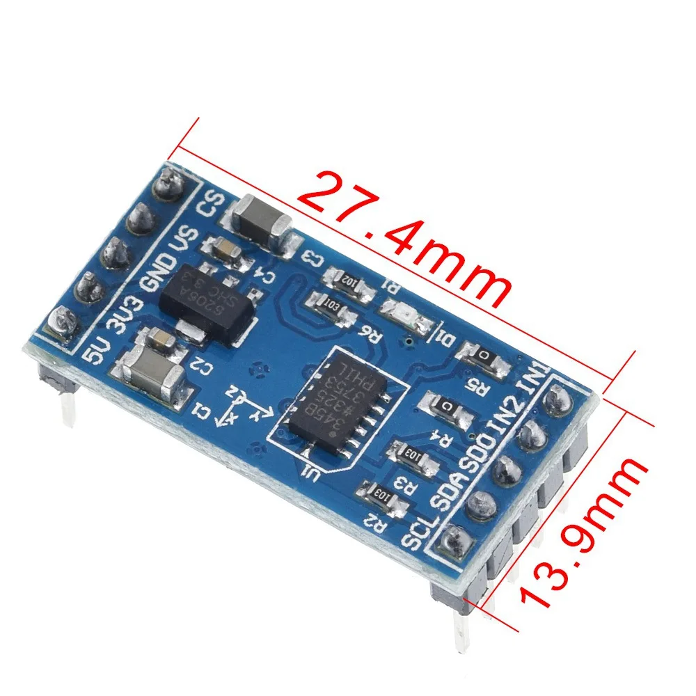 TZT ADXL345 3-axis Digital Gravity Sensor Acceleration Module Tilt Sensor For Arduino