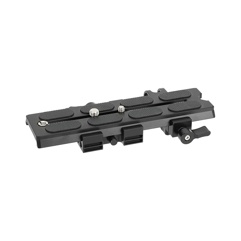 CAMVATE Manfrotto Quick Release Plate Clamp Base Sliding QR Camera Plate with 15mm Rail Clamp for 501 504 577 701 Tripod Head