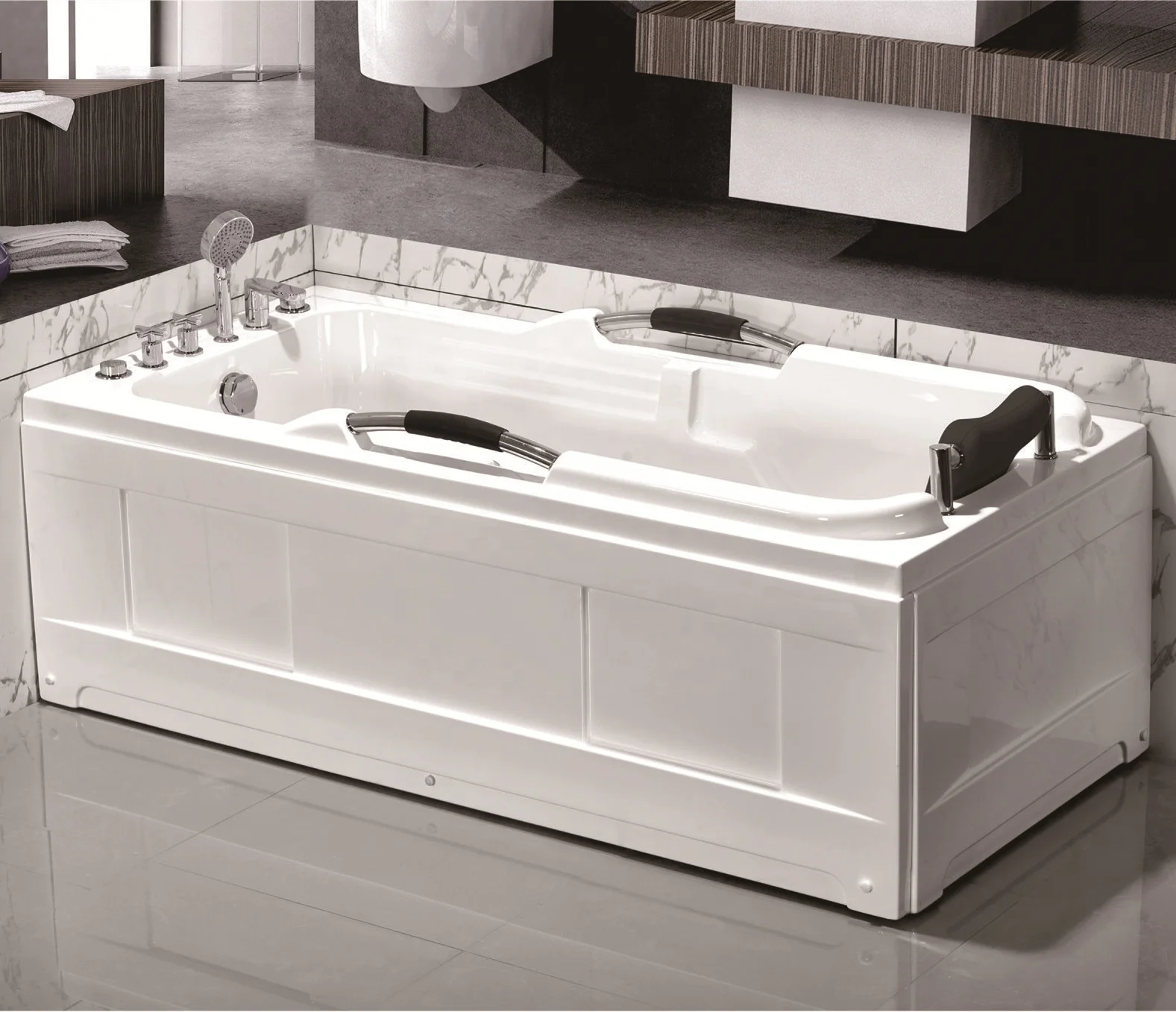 

Double Shower Massage Whirlpool Bathtub Tub Bath Economic