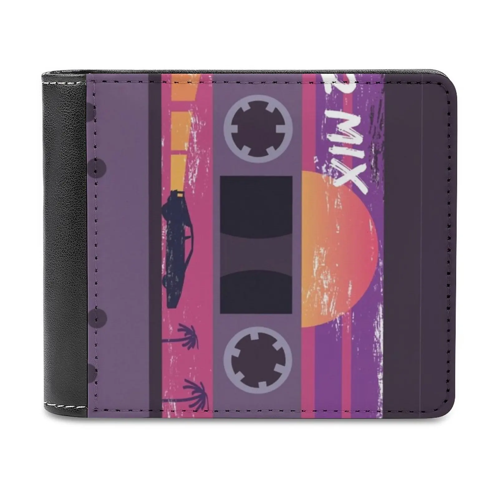 Outrun Retro Cassette Tape Men's Wallet Leisure Travel Lightweight Portable Wallets Short Style Male Purse Outrun Retro 80S