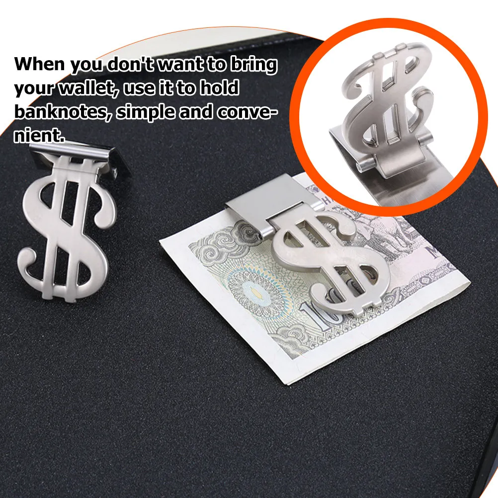2Pcs Stainless Steel Money Clip Heavy Duty Rust Resistant Compact Lightweight Wallet Cash Check Ticket Holder Metal Money Clip