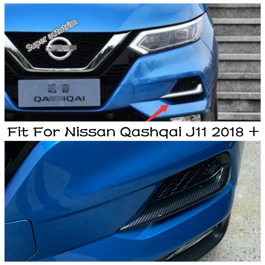 

Chrome Auto Exterior Accessories Front Fog Lights Lamp Eyelid Eyebrow Cover Trim 2PCS Fit For Nissan Qashqai J11 2018 2019 2020