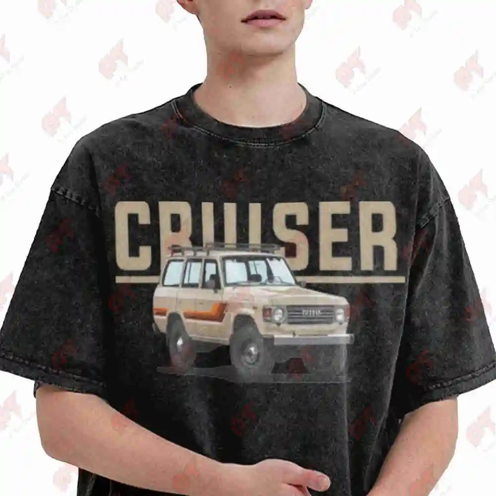 Landcruiser 60 Series Off Road Vintage Washed Tee Pure Cotton T-Shirt