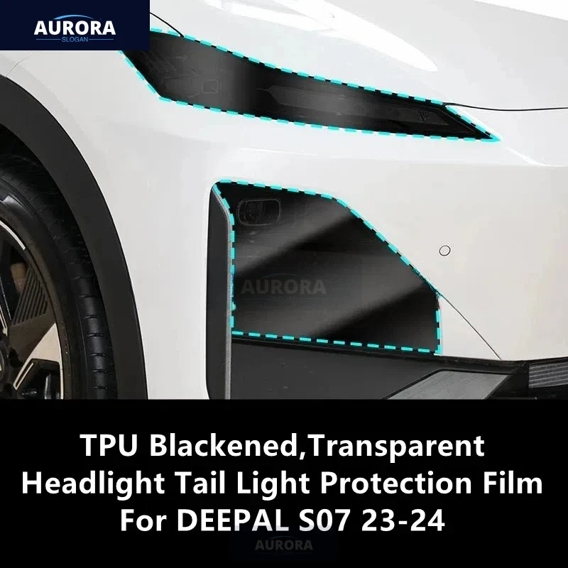 For DEEPAL S07 23-24 TPU Blackened,Transparent Headlight Tail Light Protective Film,Protection,Modification Accessories Refit