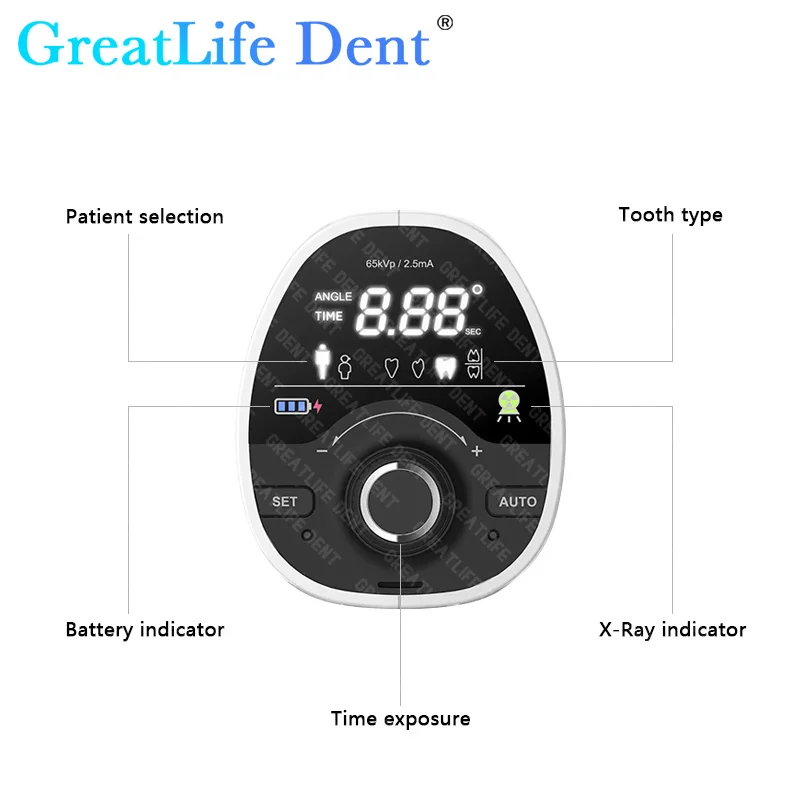 GreatLife Dent Vatech EzRay Air Portable Dental X-Ray Unit Machine with Protective Shield Compatible Digital Radiovisiograph Rvg