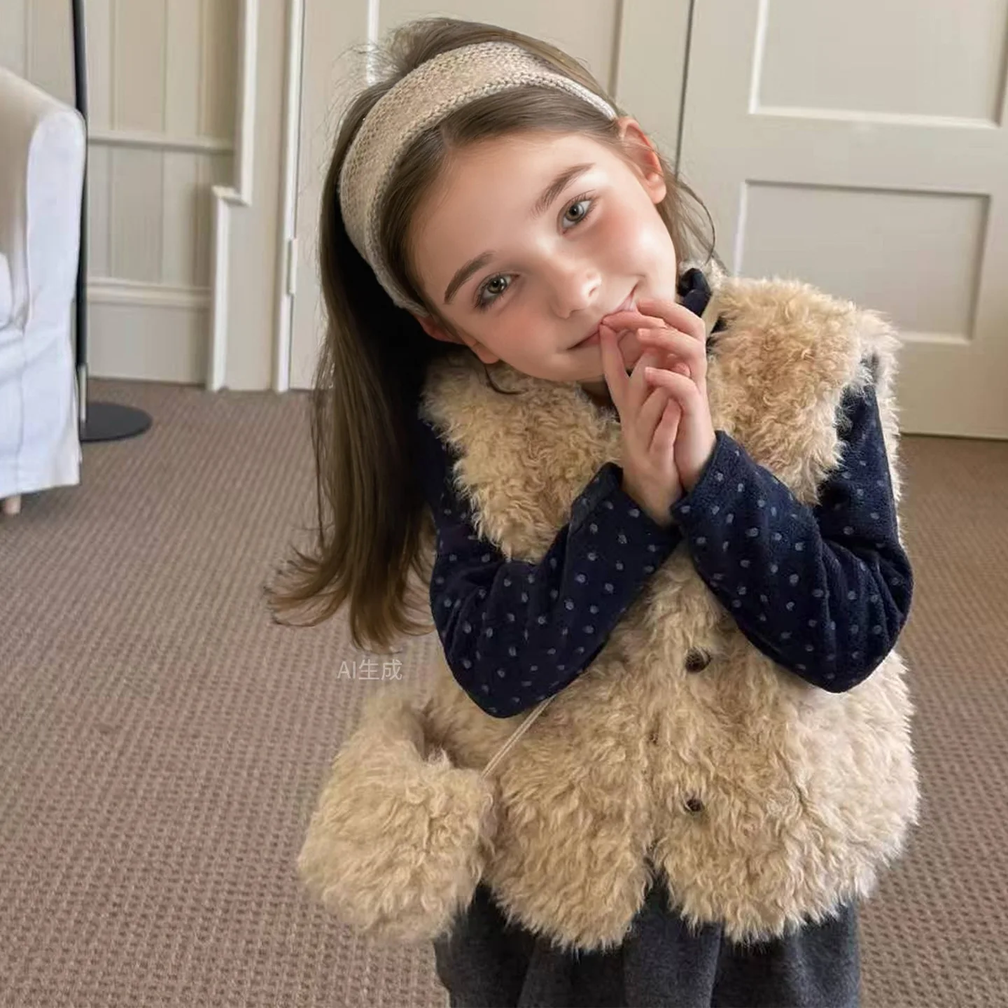 

Детский шерстяной жилет для маленьких девочек, новый зимний однотонный утепленный теплый жилет для маленьких девочек, универсальный жилет без рукавов для маленьких девочек