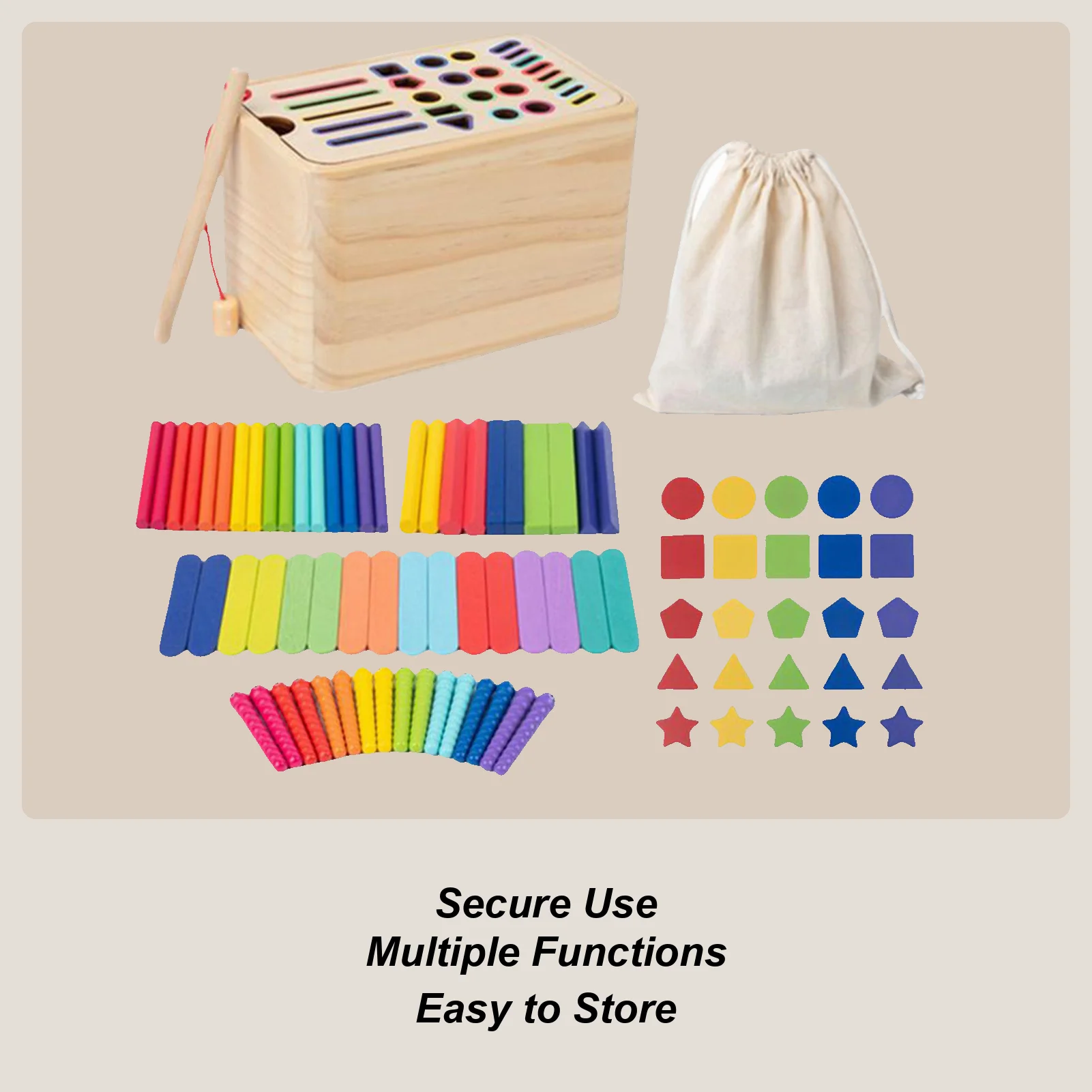 

Color Sorting Toy Sensory Matching Plug-in Games Wooden Shape Color Sorter Motor Skills Toys for 6-18 Months Old Boy Children
