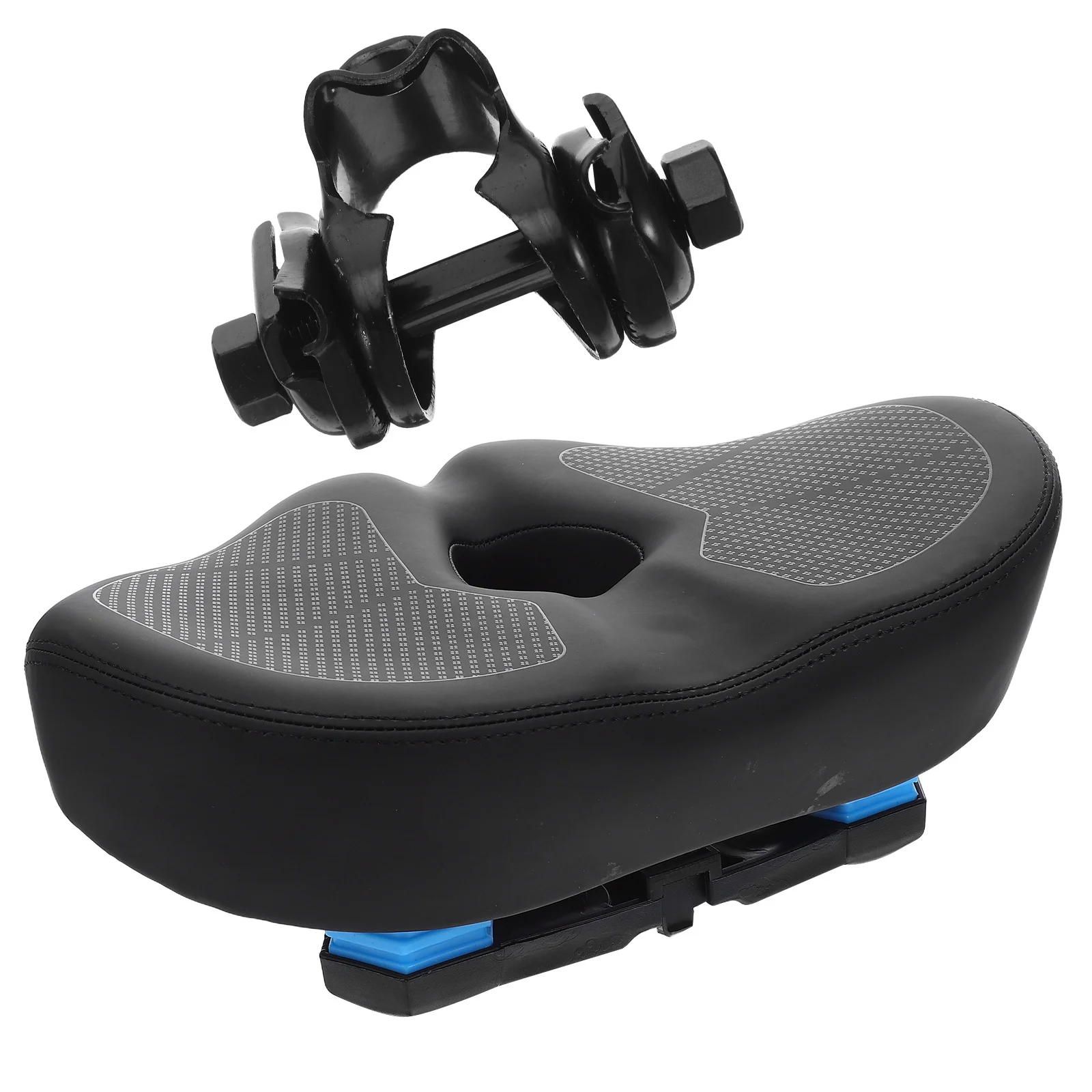 Oversized Foldable Bike Seat Cushion Wide Short Nose Padded Foam Comfortable Shock Absorbing Soft Bicycle Saddle for Mountain