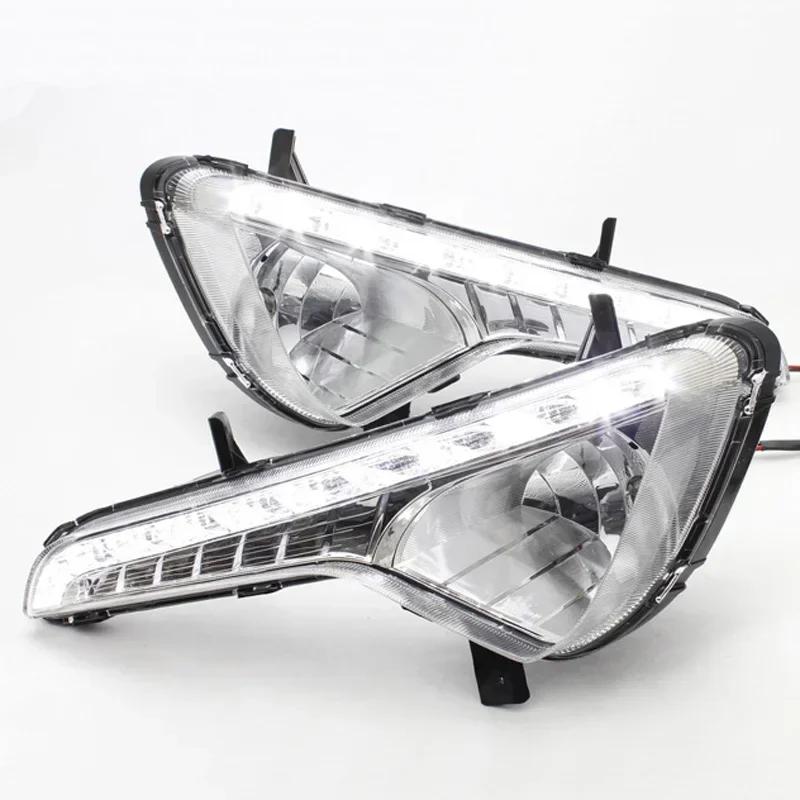 Auto LED 12V během dne běžecký headlamps pro kia sportage 2010 2011 2012 2013 2014 2015 daylights auto  signál auto DRL foglamps