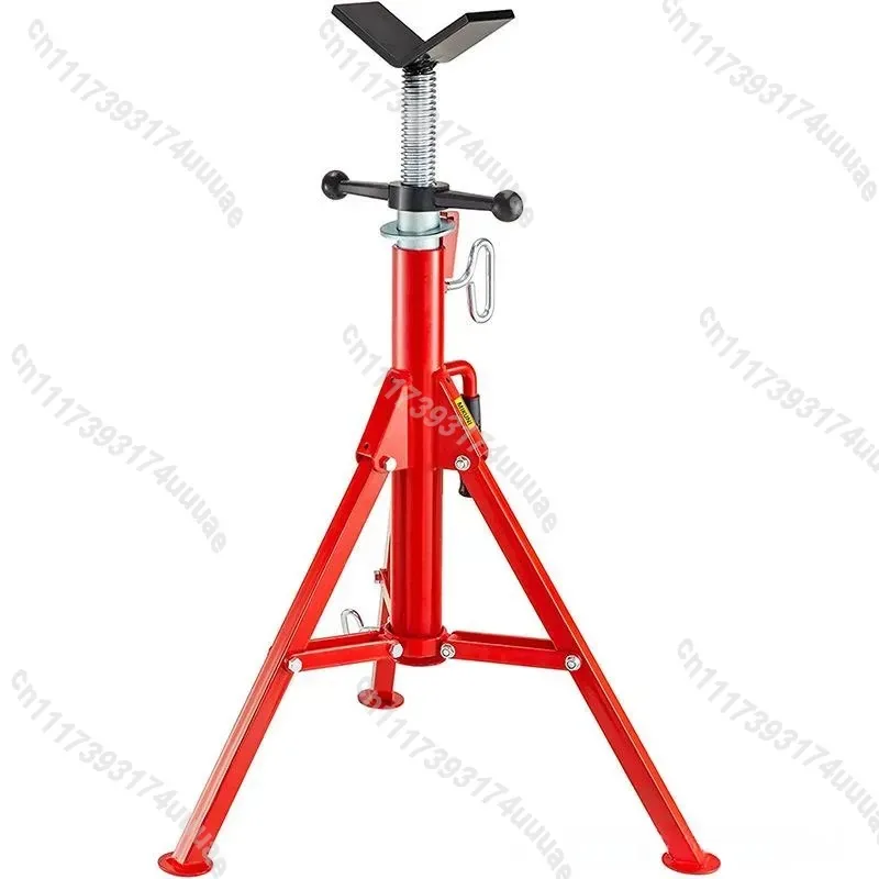 Heavy Duty Telescopic Tripod Stand with V Shape Roller Frame for Pipeline Support Adjustable Pipe Bracket