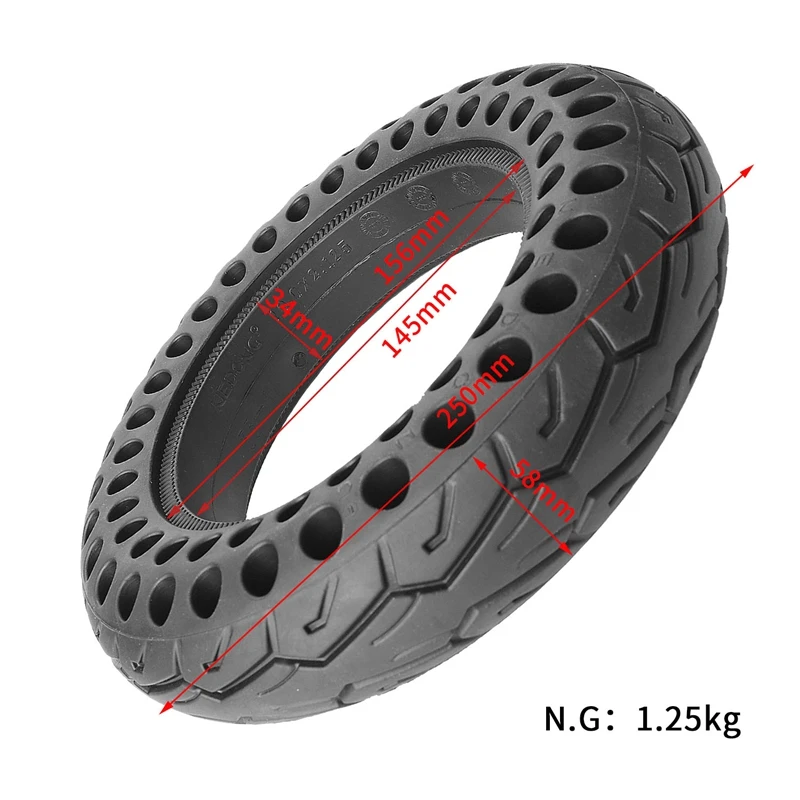 10 Inch Electric Scooter Rubber Solid Tire Durable Honeycomb Shock Solid Tires For 8.5 Inch Xiaomi M365 Pro