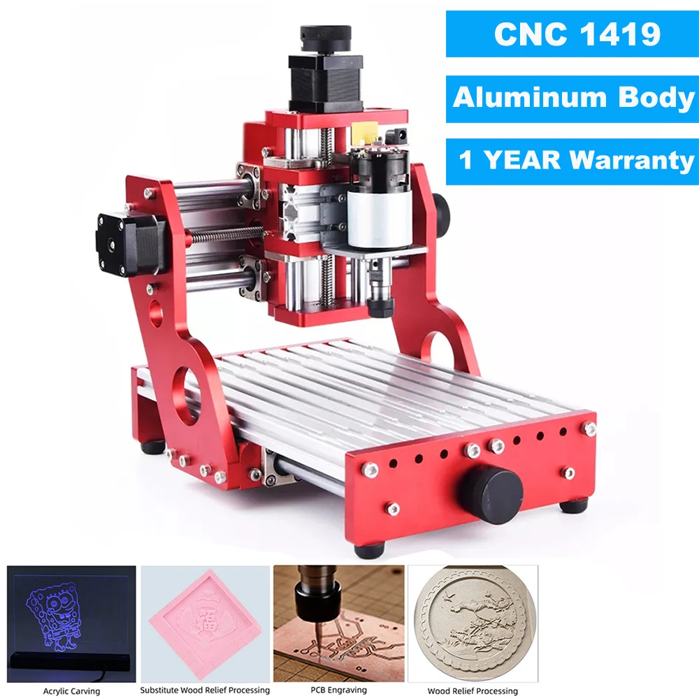 CNC 1419 Fräsfräser Kit Metallgravur Schneidemaschine Aluminium Kupfer Holz PCB Schnitzmaschine 2500mw Mini Lasergravierer