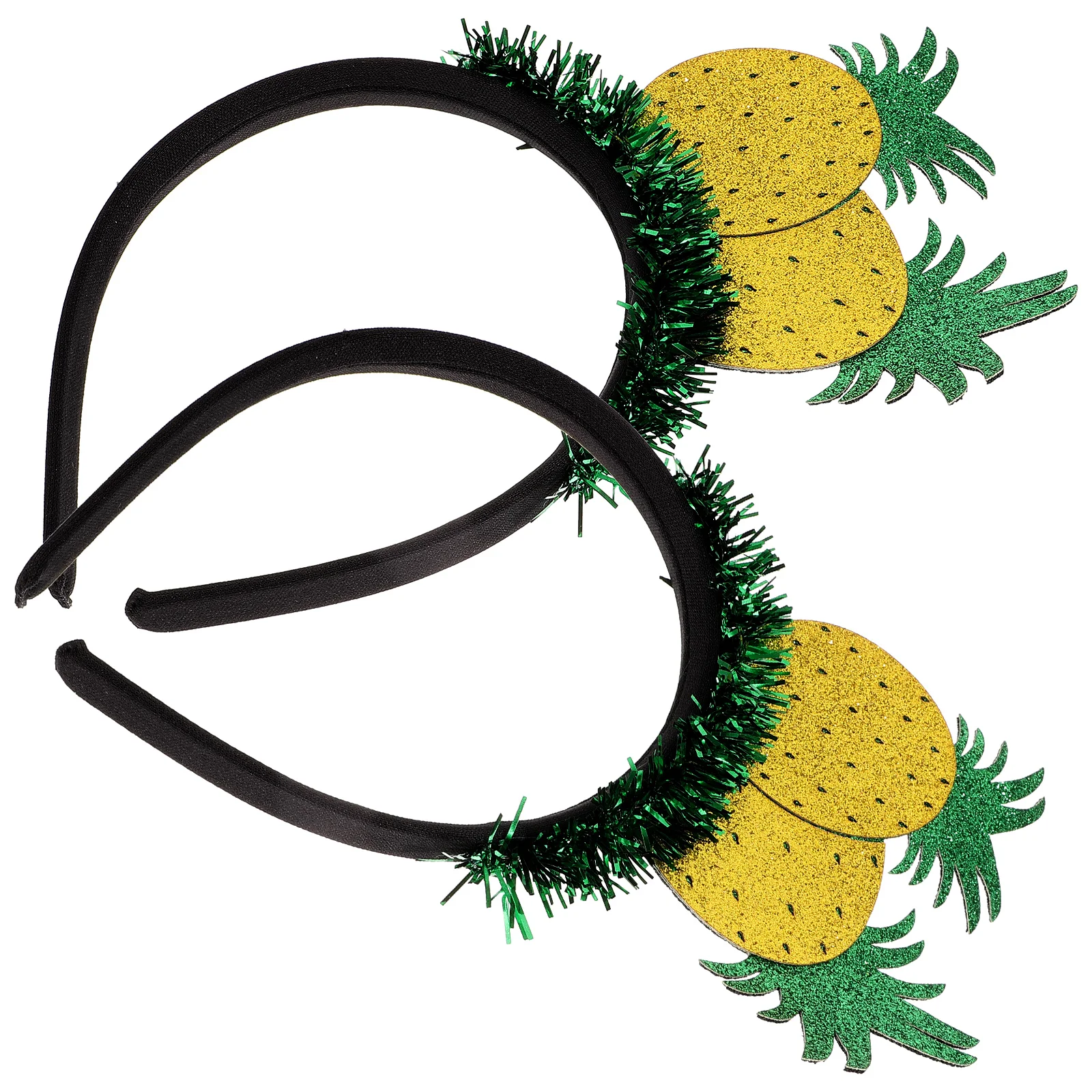 2 Pcs Headband Hawaiian Fruit Hairband Party Hairhoop Pineapple Supplies Lovely Headgear Felt Cloth Headwear Miss Child Bands