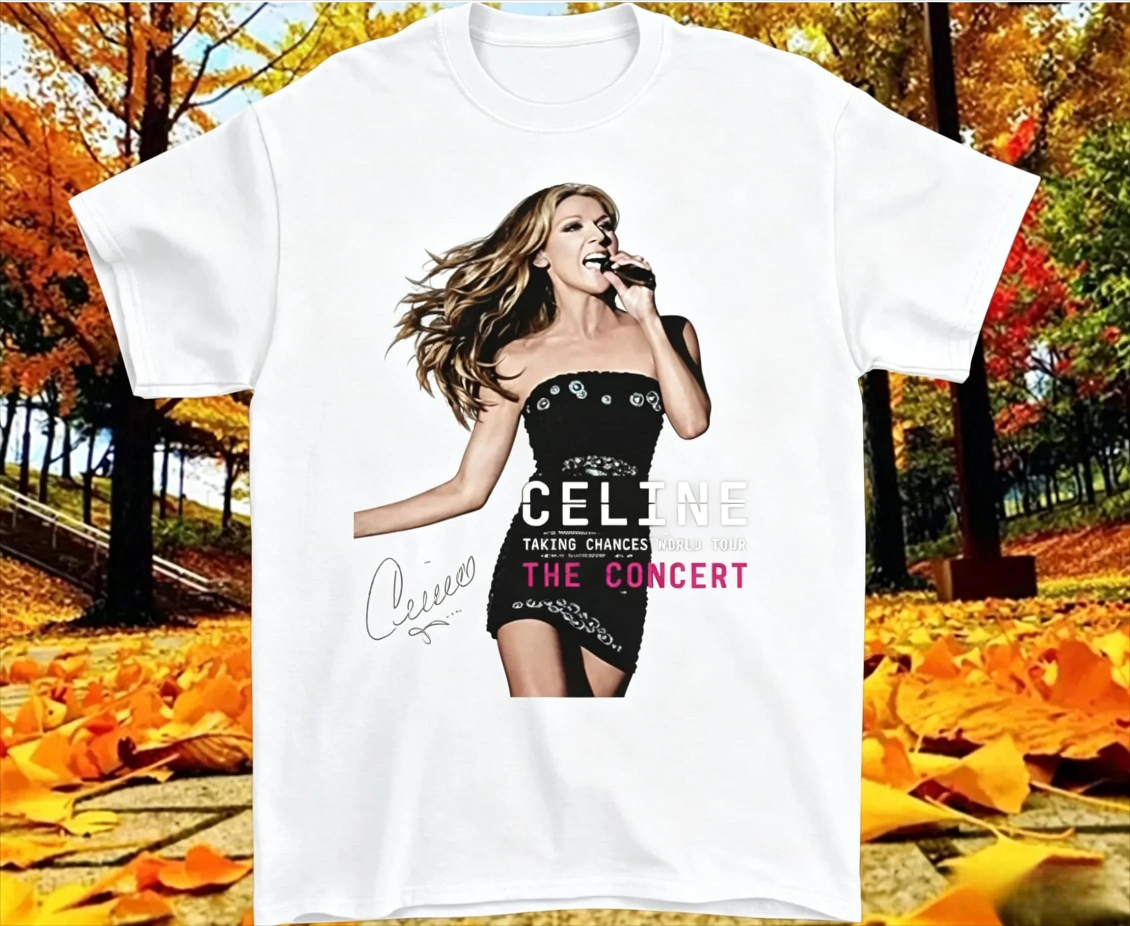 Celine Dion Paris 2026 Fan-Tour Geschenk Schnelltrocknendes T-Shirt für Männer und Frauen 2026 Neues Herren-T-Shirt Streetwear Tees Familien-Set – Detail 7