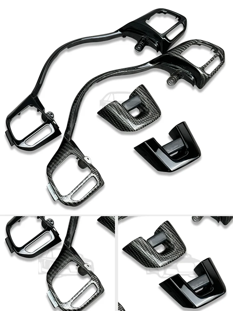 5K 0998537 B 5K 0998537 C 5K 0998537   Glanzend Zilver Koolstofvezel Stuurwiel Schakelaar Knop Frame Trim Voor Golf MK6 GTI MF R2 - afbeelding 2