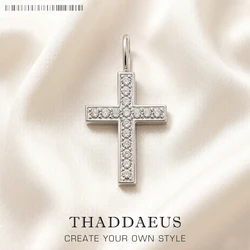 Ciondolo piccola croce, nuovissimo moda Trendy fede gioielli europa Bijoux accessori in argento Sterling 925 regalo per uomo donna