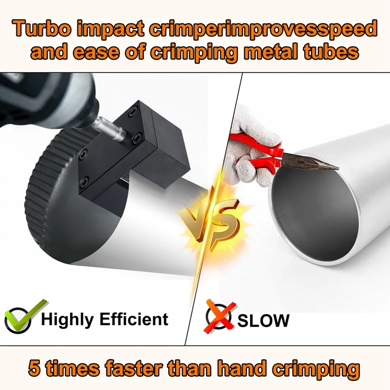 

1Set C5A2 Impact Power Assisted Crimper High Speed Electric Metal Duct Crimping Tool Fit For Air Conditioner Installation Repair