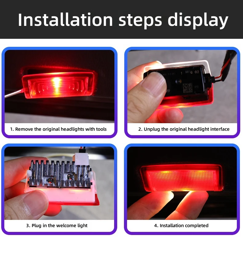 2/4 قطعة Led باب السيارة ترحيب ضوء شعار العارض لمرسيدس بنز W212 W205 AMG ML W166 W176 W177 W213 W246 GLB GLC GLA GLS GLE