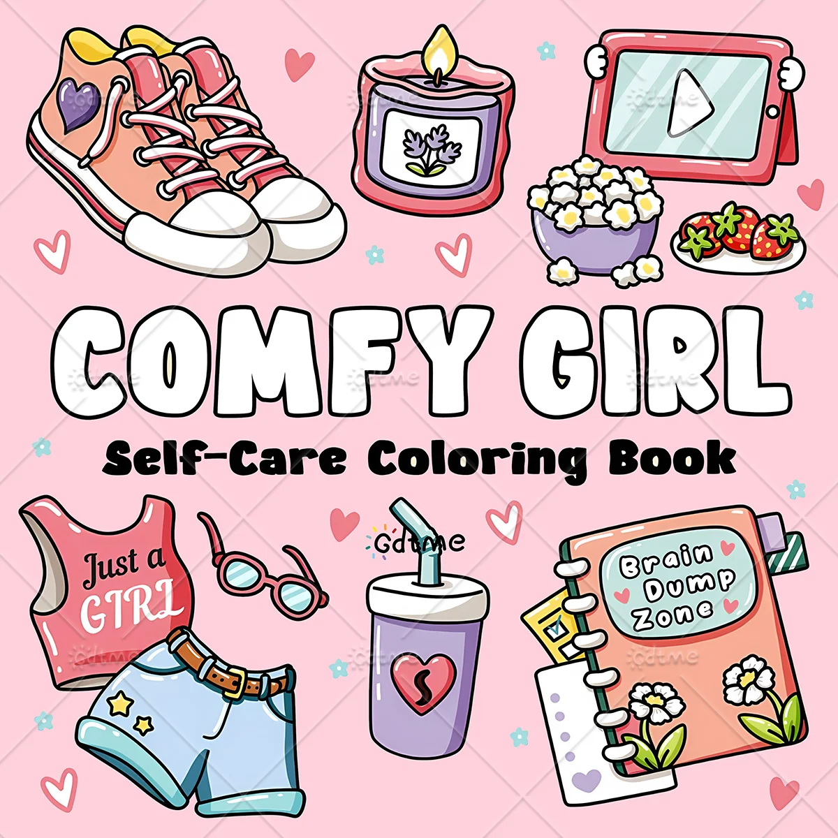 

COMFY GIRL Bold-easy Patterns Coloring Book for Adults Cute Drawing Book Perfect Gift for Party and Birthday