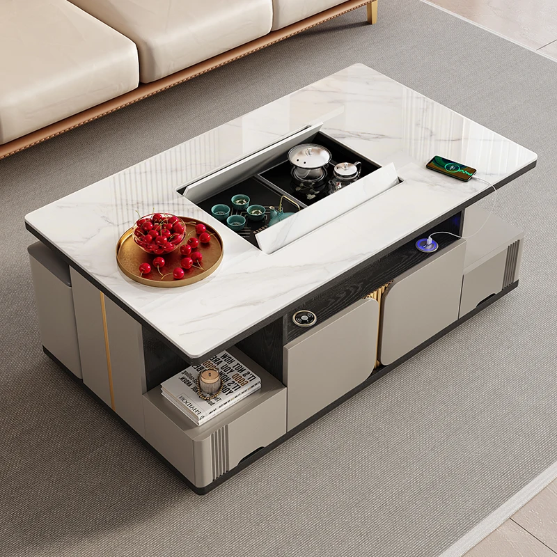 

Multi Function Coffee Table Living Room Storage Italian Smart Coffee Table Modern Design Mesa De Centro Elevable Home Furniture